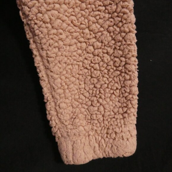 GARAGE | xs - extra small | Copper Brown Partial Zip-Up Teddy Pullover Sweater - Picture 9 of 15